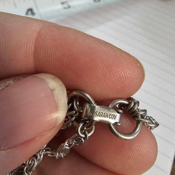 Vintage 60s Sarah Coventry SILVERY CASCADE Necklace 16-18" - Picture 3 of 4